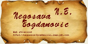 Negosava Bogdanović vizit kartica